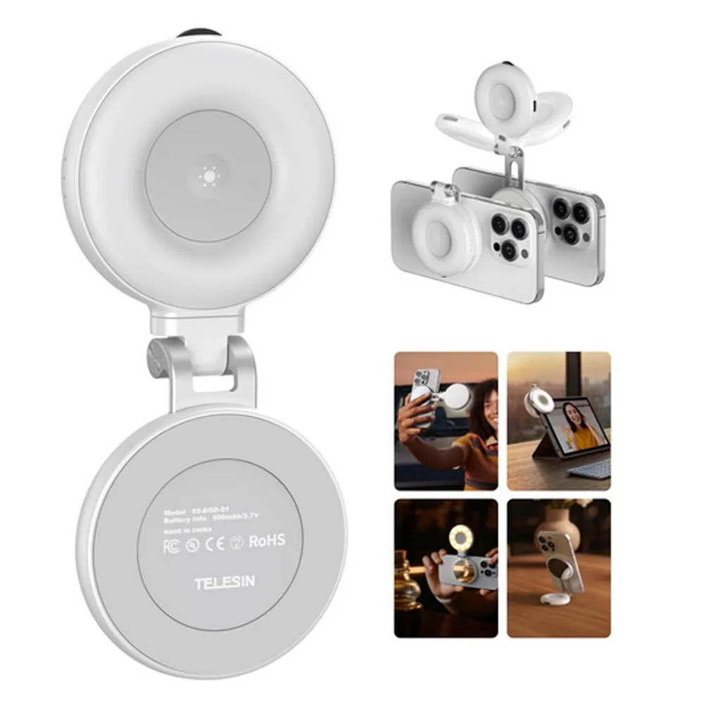 رینگ لایت سلفی مگنتی برند تلسین TELESIN Magnetic Selfie Light - Image 6