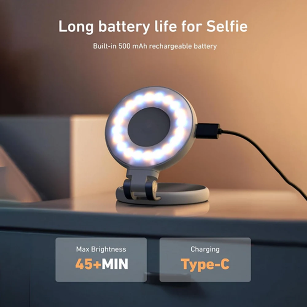 رینگ لایت سلفی مگنتی برند تلسین TELESIN Magnetic Selfie Light - Image 2