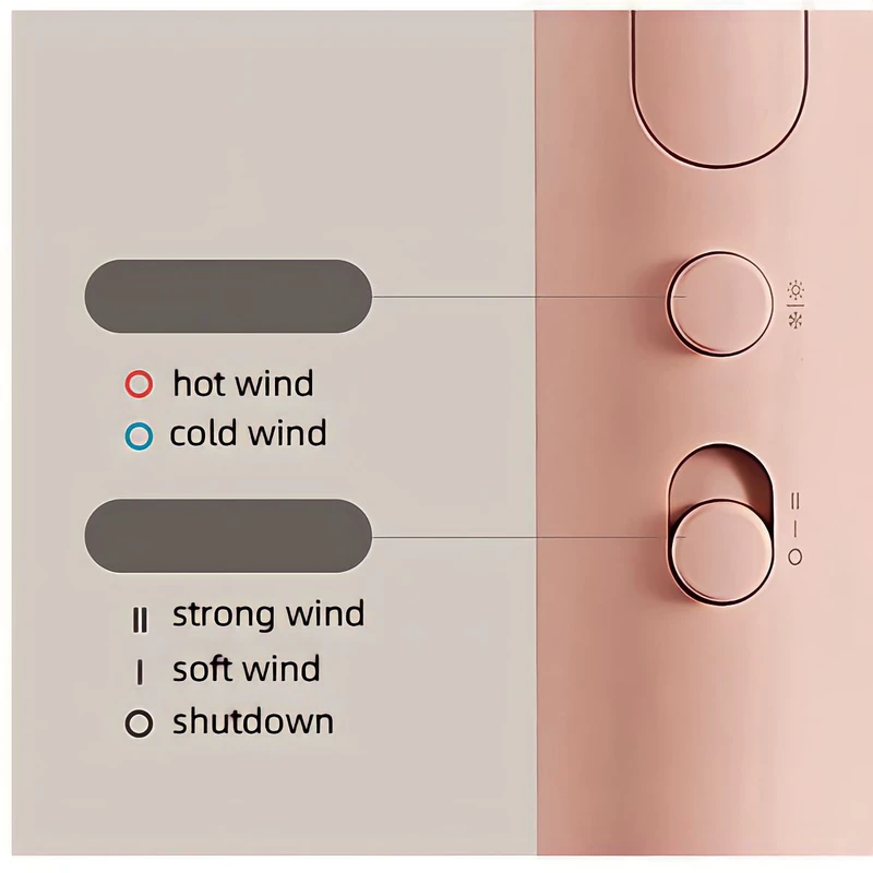 سشوار شیائومی Xiaomi H101 توان 1600 وات قابلیت تاشو - Image 3